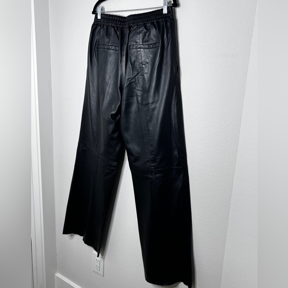 Remain Birger Christensen Leather Wide Leg Pants Sz 8 - Picture 3 of 14